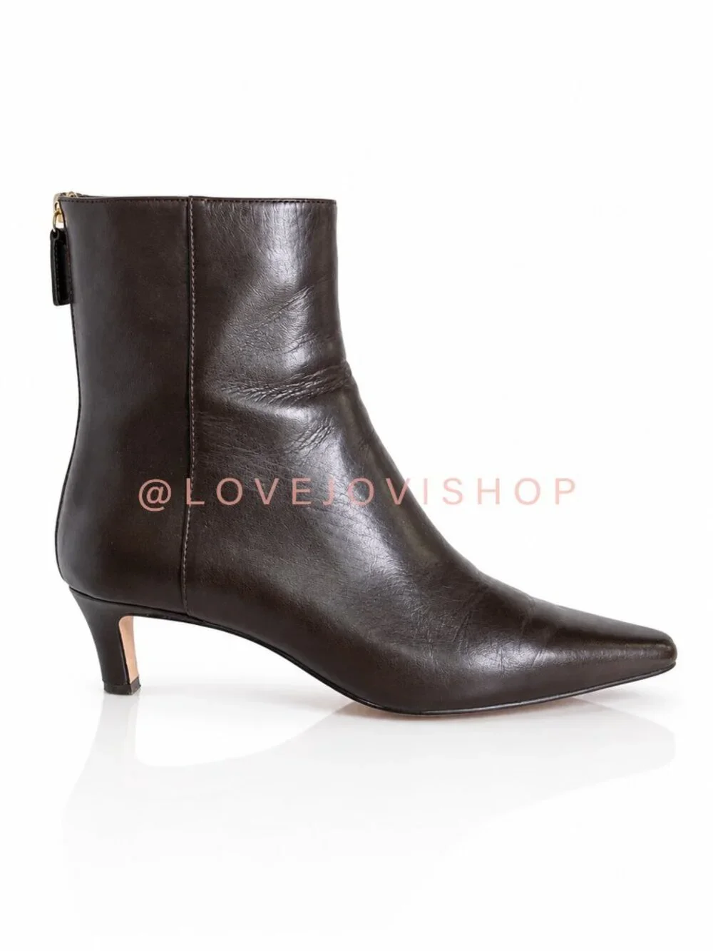 Shoes | Kitten Heel Boots | J. Crew Dark Brown Classic Pointed Toe | Minimalist